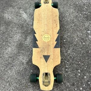 GoldCoast Longboard with Black and Green Wheels